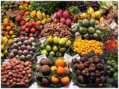 Spanyolroszági zöldségek, gyümölcsök